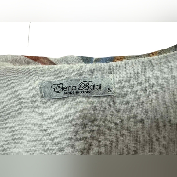 Elena Baldi 100% Silk Dress Made In Italy Floral Multi Coloured Size Small EUC - Picture 6 of 8